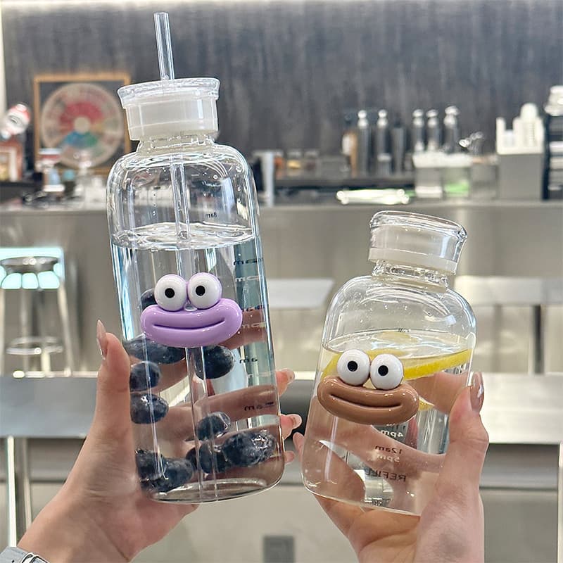 Copo de suco de verão meninos meninas influenciador copo de escritório novo estilo estudante copo de água Takeaway palha