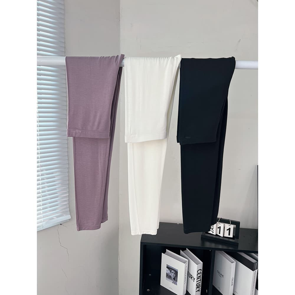 2025 primavera outono Leggings feminino estilo fino Modal linha interna calças compridas calcinha feminina magro-ajuste