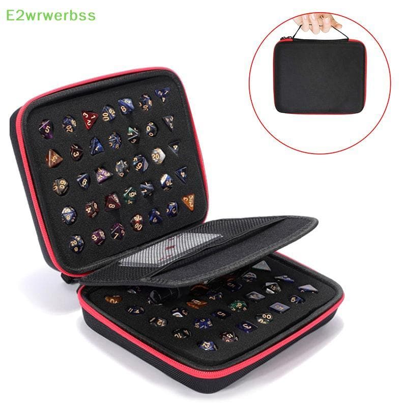 [E2wrwerbss] Estojo Rígido Para Jogos De Tabuleiro RPG Paage De Dados EVA 70 Furos Bolsa Com Divisória Portátil Novo