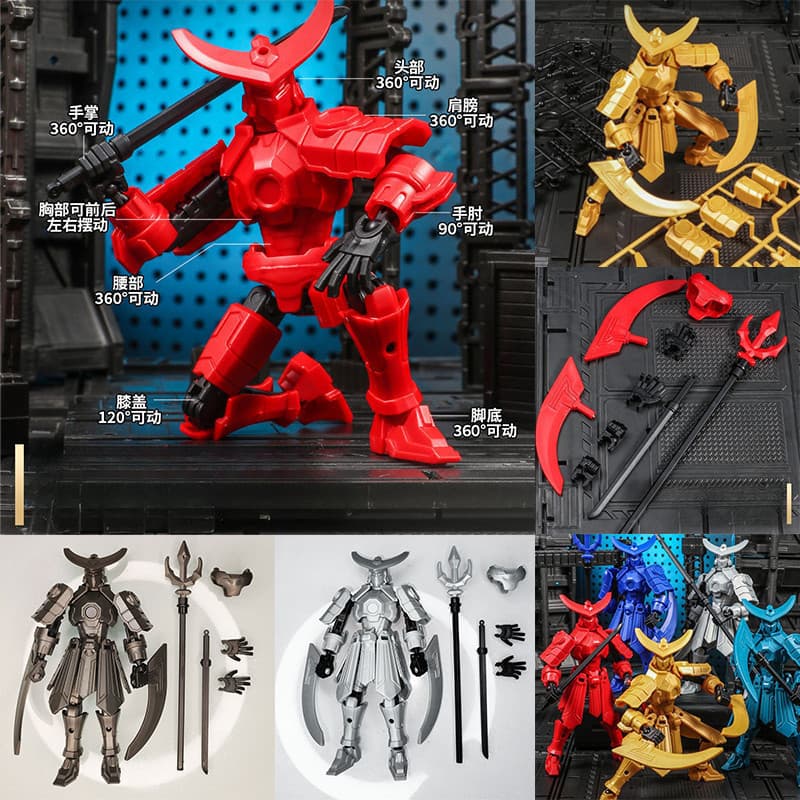 T13 Robô Figura De Ação Manequim 13 Montagem Brinquedos Sorte 13 Impressão 3D Articulações Móveis Modelo