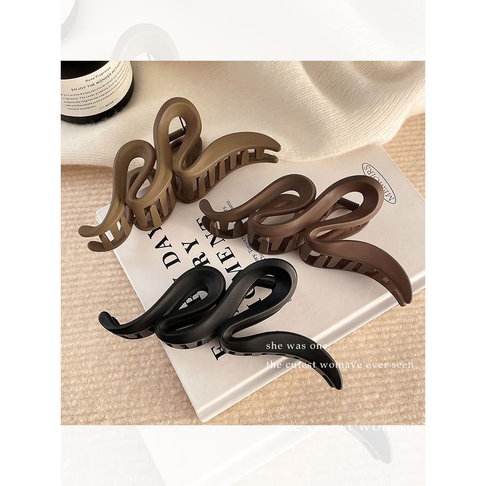 Grande garra clipe feminino cabeça traseira tubarão clipe de cabelo High-End grampo de cabelo elegante outono inverno Ha