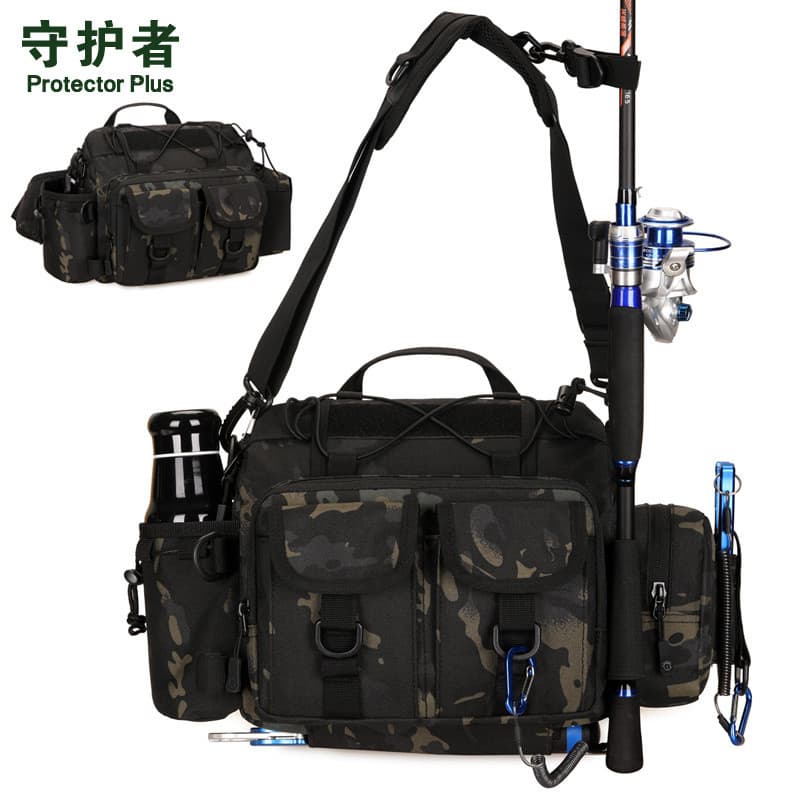 Y125 bolsa de cintura para isca grátis, bolsa de ombro para pesca, grande capacidade, equipamento de pesca, mochila, bol