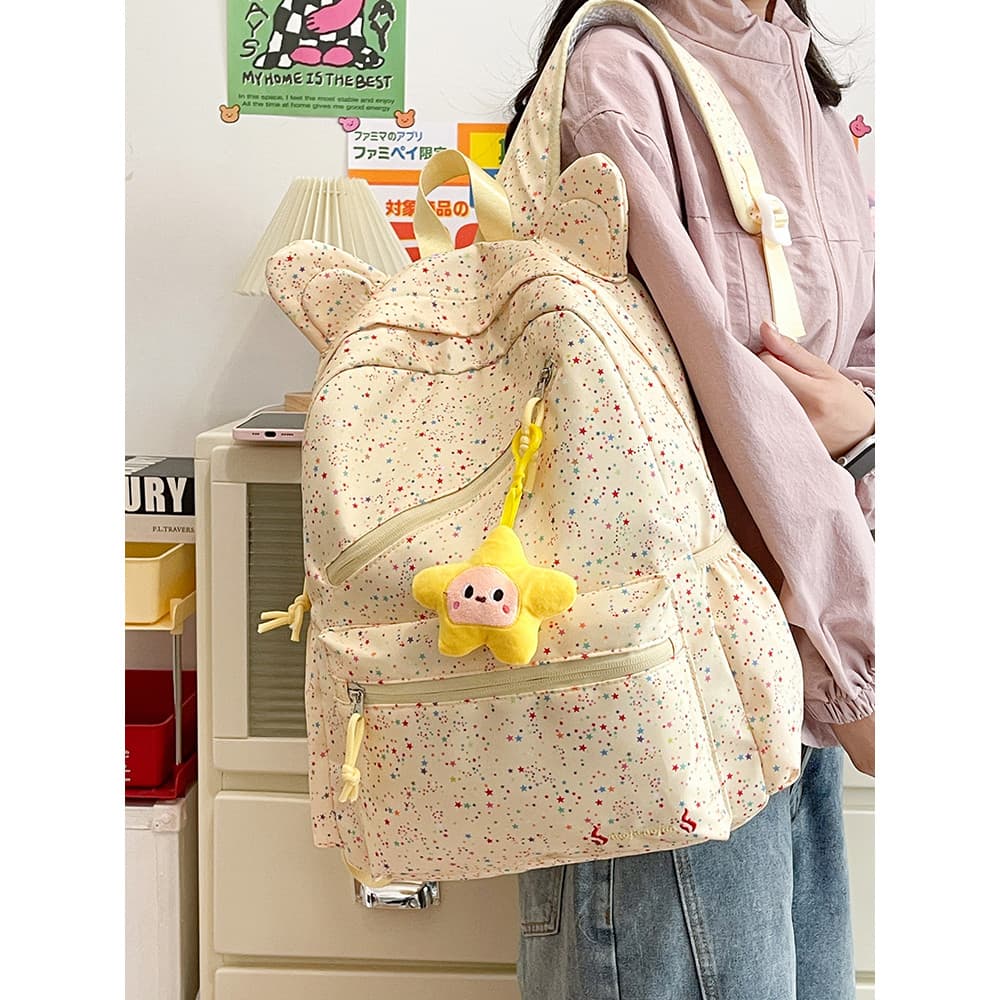 Doce estilo Preppy Gypsophila mochila de alto valor leve Commuter menina estudante classe nova mochila