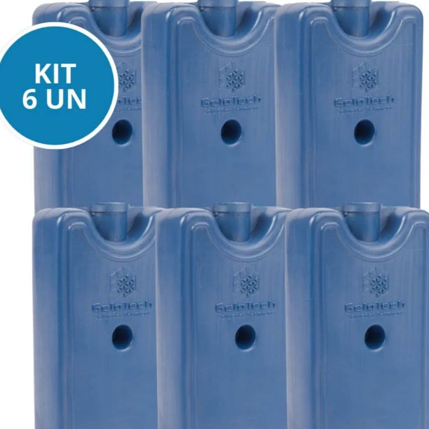 KIT06 Unidades Gelos Reutilizáveis Artificial Rígido De 200 ML Cada Gelotech Original