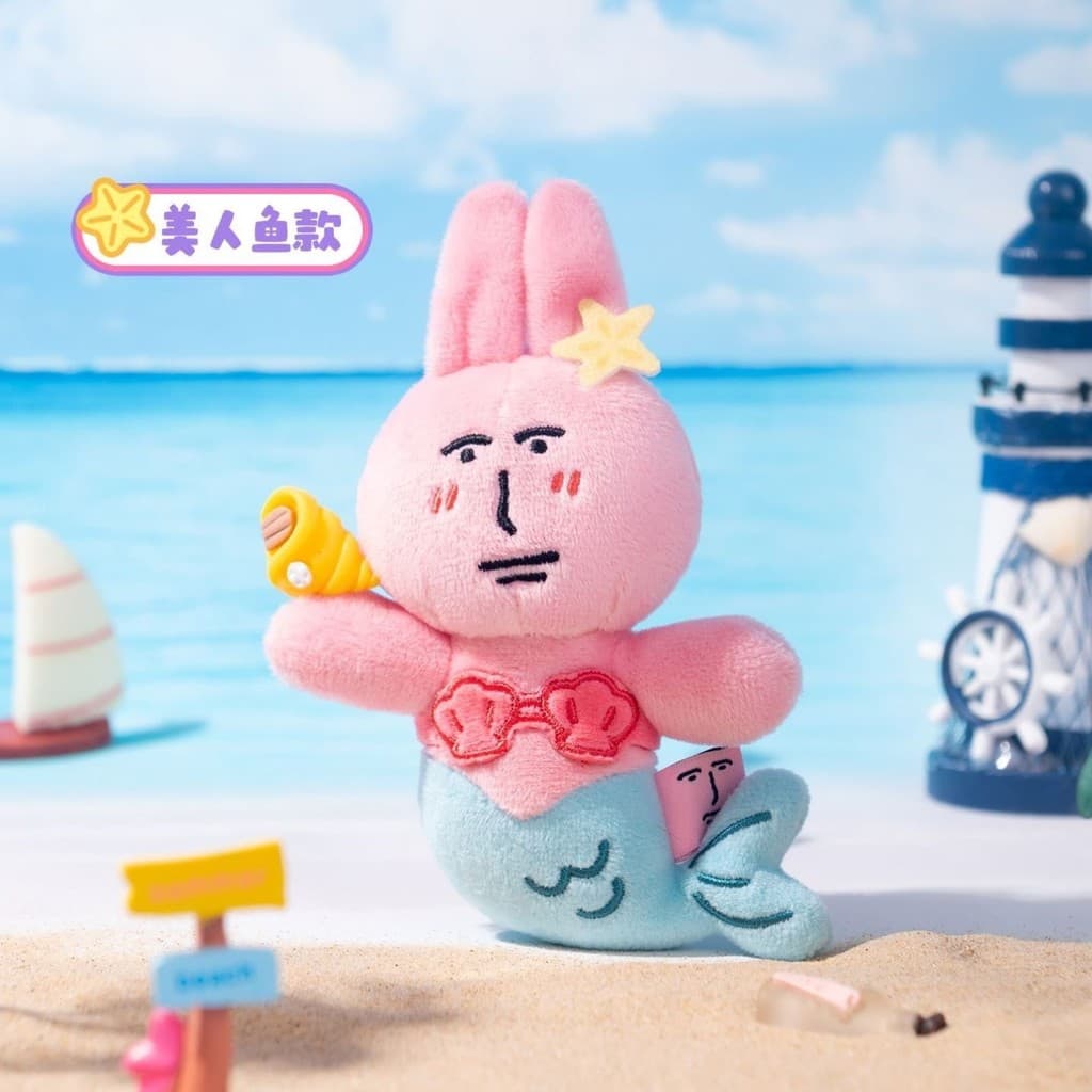 Coelho rosa anjo sereia série boneca bonito brinquedo de desenho animado pingente de pelúcia