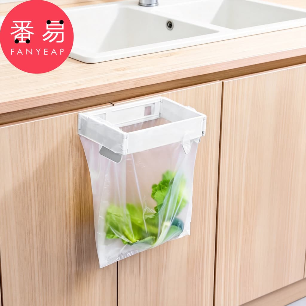 Suporte para saco de lixo A1zzn001-Sem perfuração dobrável montado na parede cozinha banheiro cabide suporte
