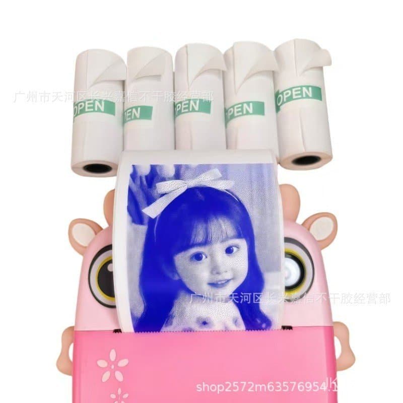 Câmera Infantil MeowMeowMachine P1P2 GT157*25 30, Papel Adesivo Térmico Azul para Impressão, Câmera SJAG