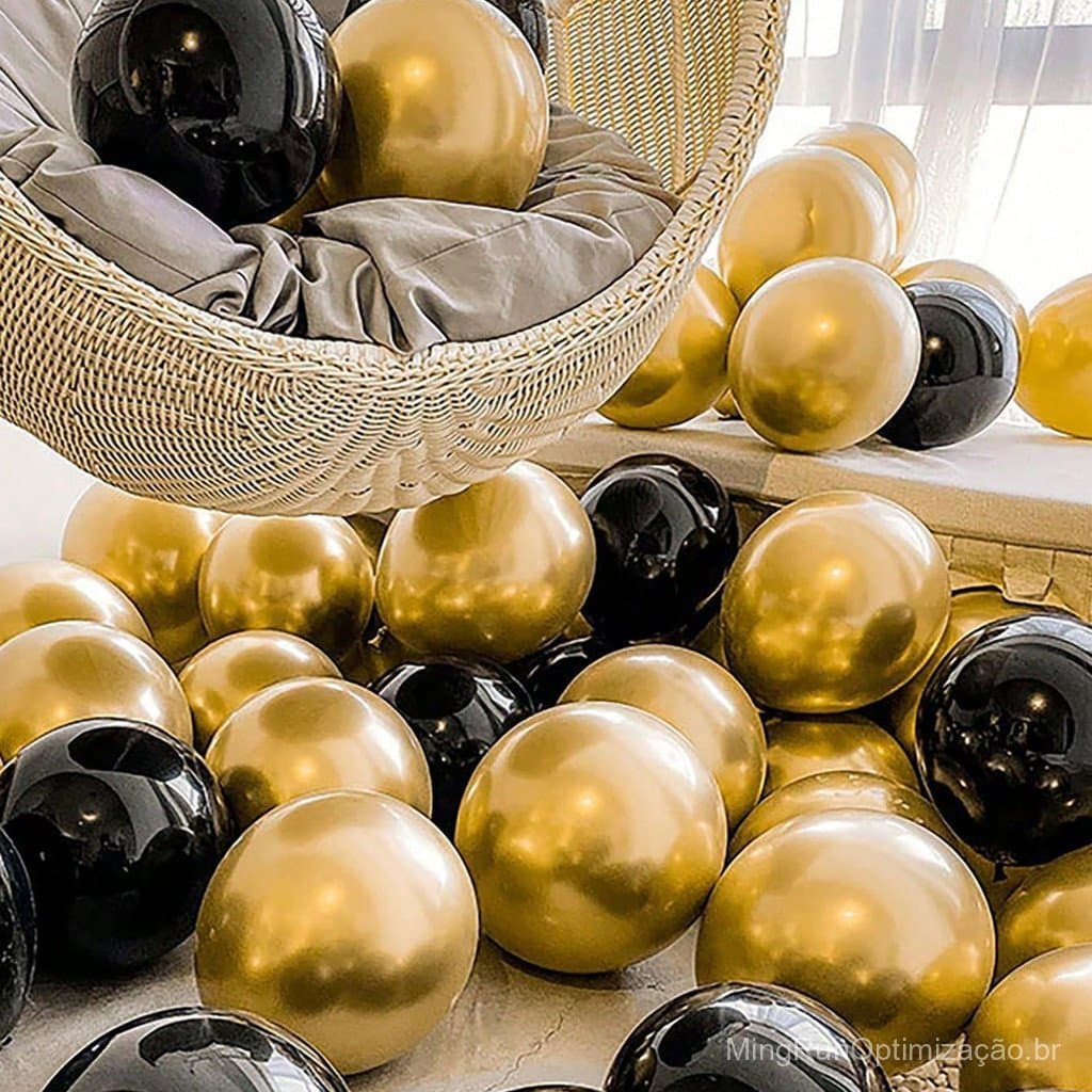 Conjunto de 35 balões com balões de lantejoulas metálicas espessas para decoração de festas de aniversário e como acessó