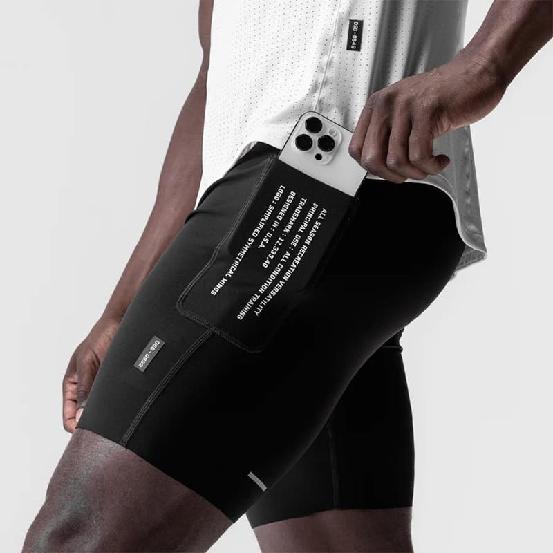 Summer Men's Quick-Drying Shorts Outdoor Reflective Stripe Professional Running Sports Tights jnMr