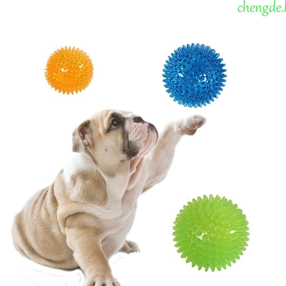 CHENGDEBR Bolas Para Cães Não Tóxicas Pequenas Coloridas Grandes Golden Retriever Bola De Ouriço Estridente
