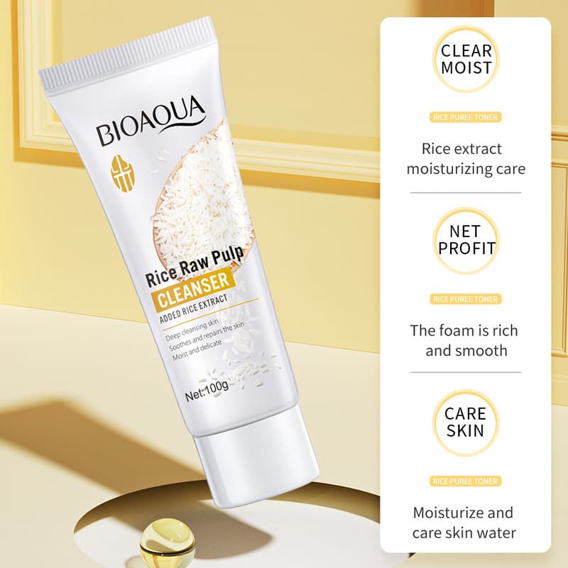 Limpador facial De Purê De Arroz Limpeza Profunda E Cuidados Com A Pele