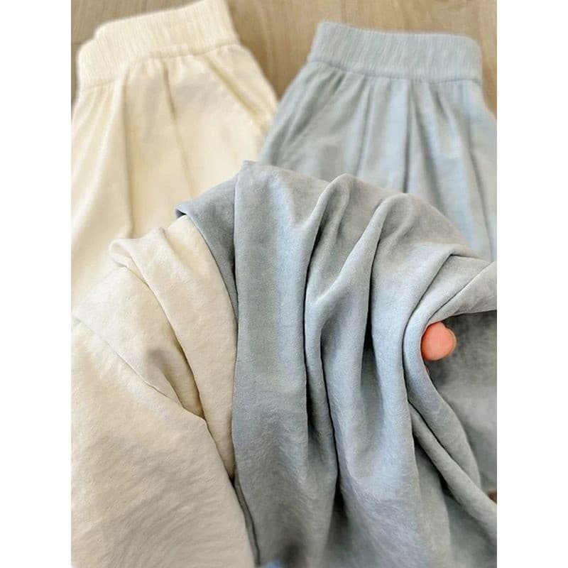 Estilo suave feminino sentir calças retas calças de perna larga feminina primavera novo estilo All-Match Casual verão so