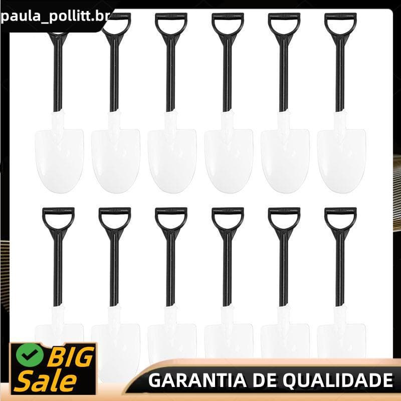 100 Unidades De Plástico Descartável Pá Colher Vaso Bolo Sorvete Festa De Jardim