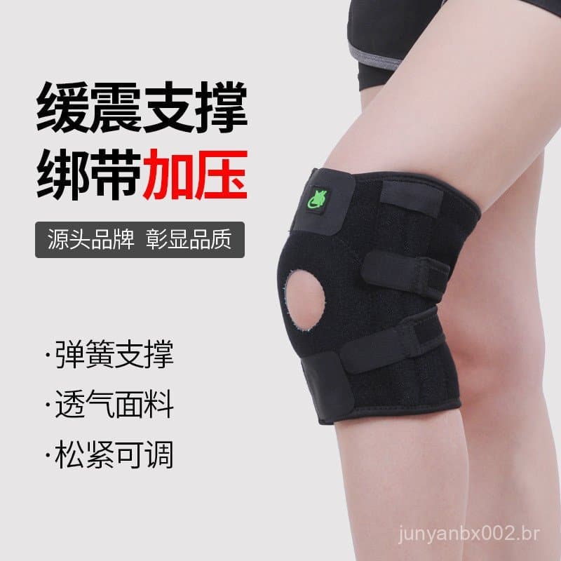 Joelheira esportiva para fitness e corrida, faixa elástica para a patela, equipamento de proteção para joelho para monta