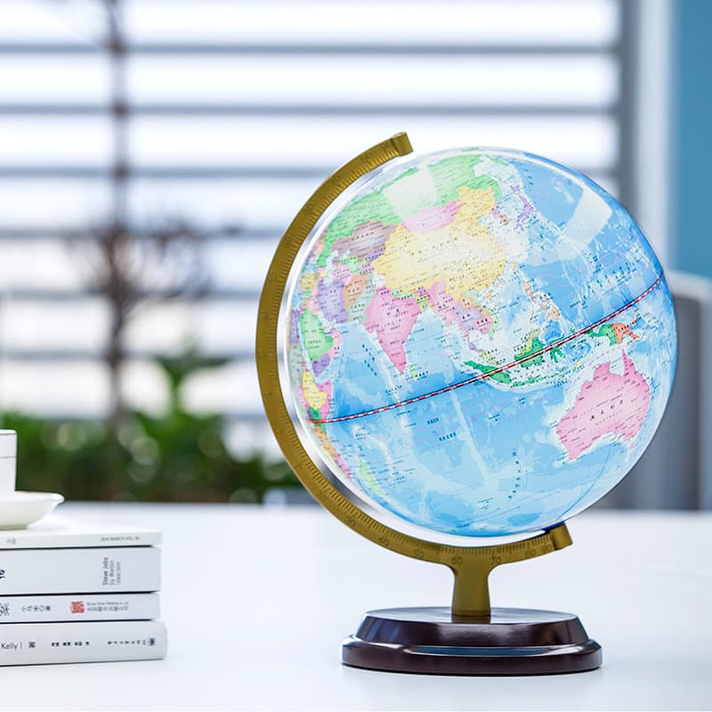 Deli 2176 Globe HD Estudantes Decoração Geografia Média Ensino Crianças 25cm Sala de Estudo
