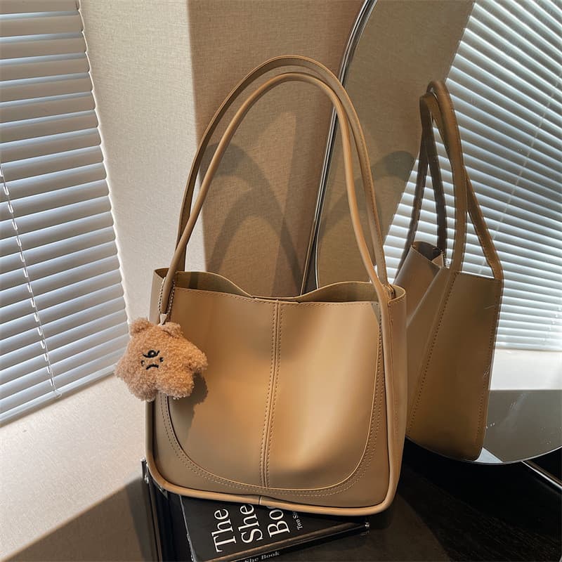 Retro grande capacidade Commuter textura bolsa de ombro feminina 2026 primavera novo estilo casual saco simples casual s