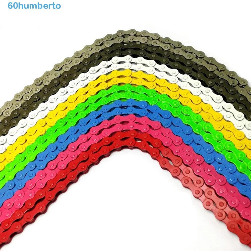 HUMBERTO Corrente De Bicicleta Fixa Para Acessórios De Ciclismo BMX Pista Colorida Blike 1/2 " x 1/8 " Equipamento Engre