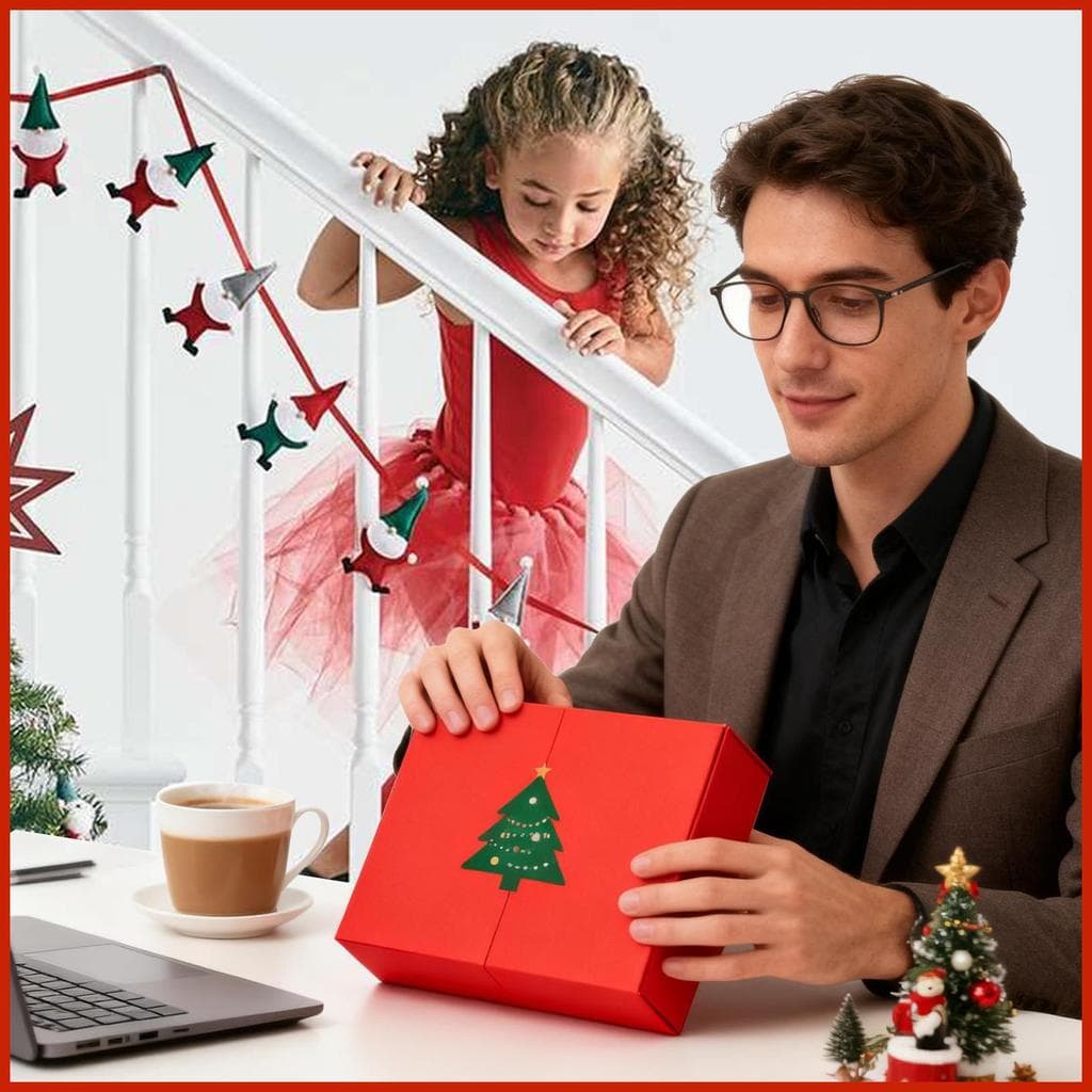 Caixa De Natal Porta Dupla Vermelho Vazio Caso De Armazenamento Com Tampa Engraçado Festa Favores Tratar Caixas Para Bat