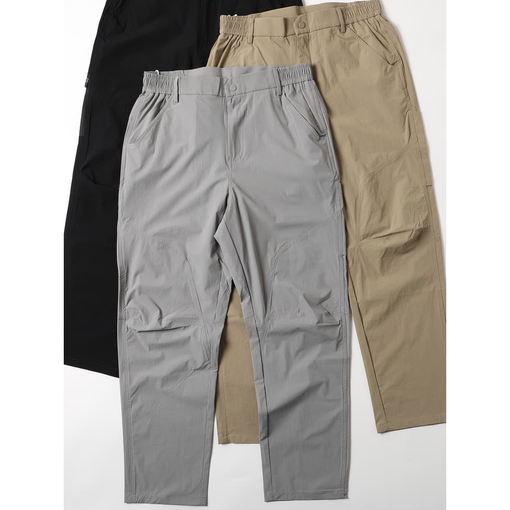 Mountain Series Outdoor Leve Elástico de Secagem Rápida Reta Cônica Calça Casual Masculina Estilo Japonês Cor Sólida Cal