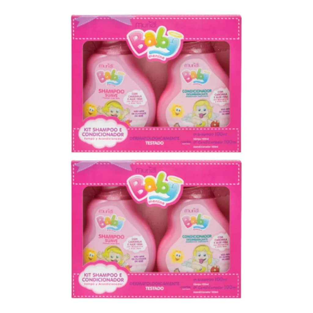 Kit 2 Muriel Baby Shampoo E Condicionador Bebê Menina