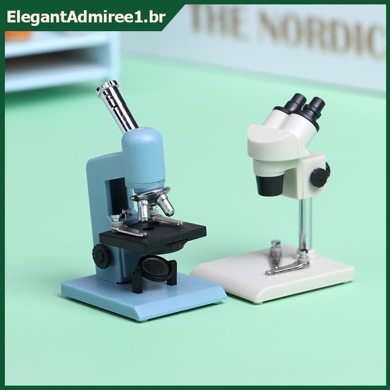ELEGA 1 : 12 Casa De Bonecas Em Miniatura Microscópio Equipamento De Laboratório Modelo Brinquedo De Decoração Experimen