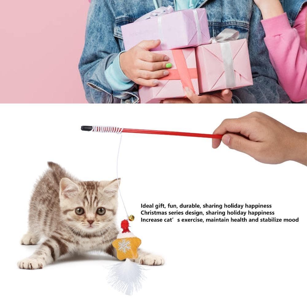 Brinquedo Interativo Para Gatos , De Varinha De Gato Tipo Estrela De 30 Cm , Jogo Engraçado Exercícios De