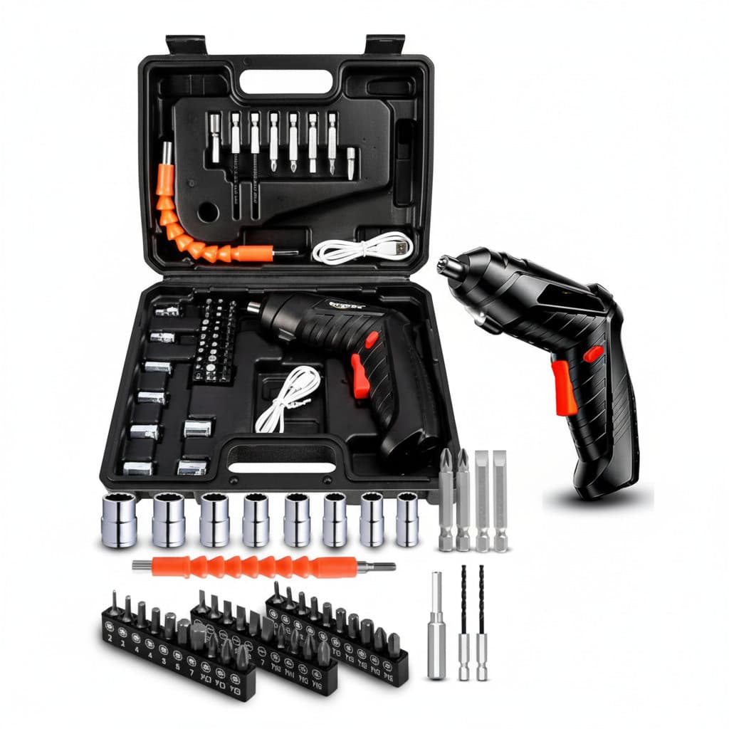 Kit Parafusadeira Sem Fio 47 Chaves Elétrica Bateria