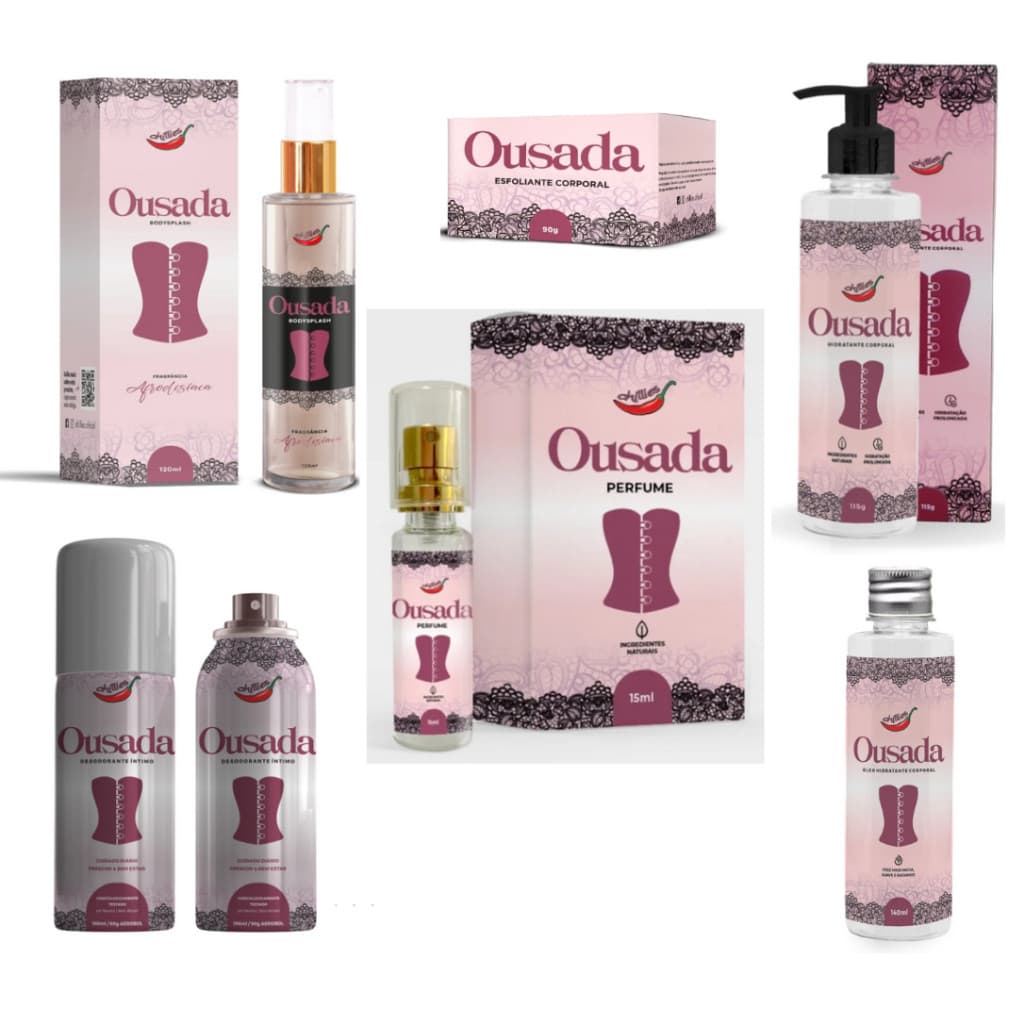 Linha Ousada Desodorante Intimo, Sabonete, Hidratante, Perfume, Esfoliante - Chillies