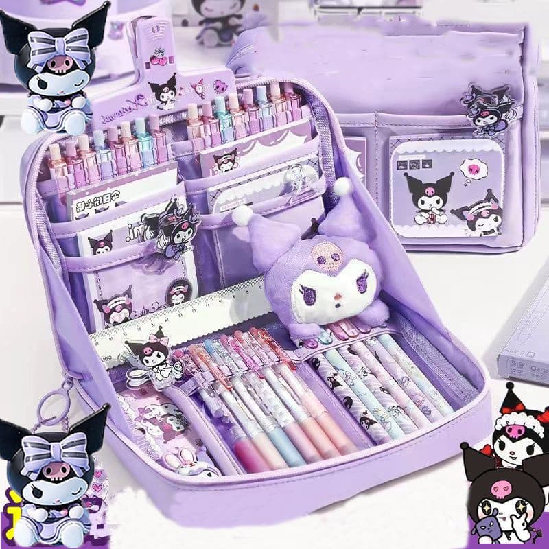 Sanrio Prismas De 12 Camadas Maior Capacidade Caixa De Papelaria Melody Kuromi Cinnamoroll