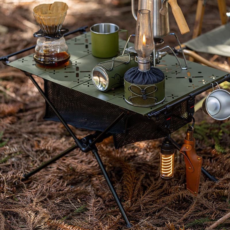 Mesa dobrável ao ar livre leve acampamento leve pequena mesa dobrável de alumínio suprimentos para piquenique