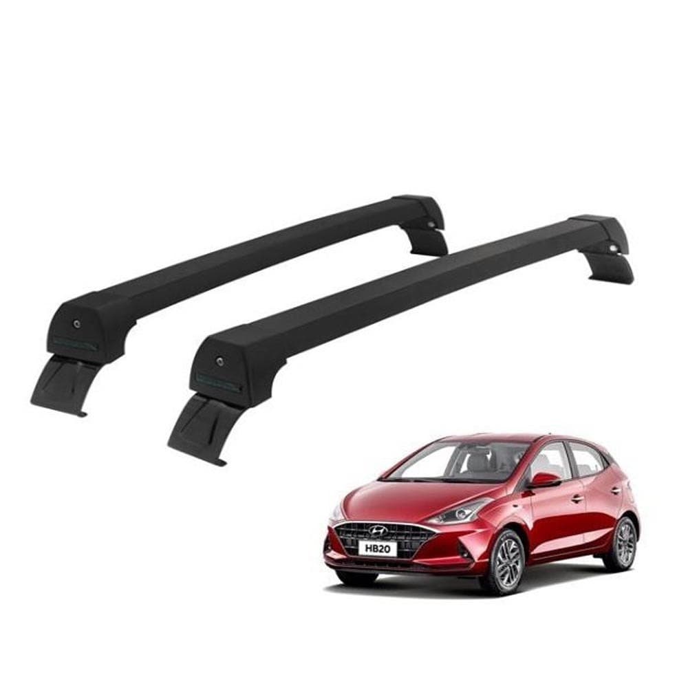 Rack de Teto Long Life HB20 Hatch e Sedan 2020 2021 2022 Preto