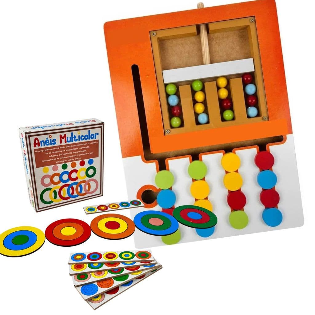 Jogo Terapeutico Autismo Pedagogico Controle Funções + Anéis