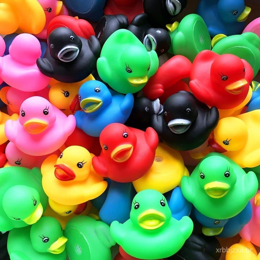 20 Unid . Conjunto De Mini Patos De Borracha Coloridos Brinquedos De Banho Para Crianças , Flutuadores E Raspadores Pisc