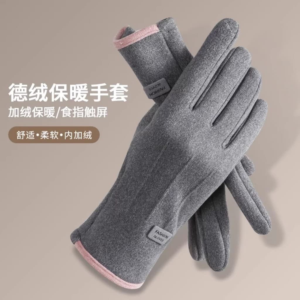 Luvas de lã alemães mulheres inverno velo-velo quente ao ar livre nordeste condução luvas à prova de frio masculino inve
