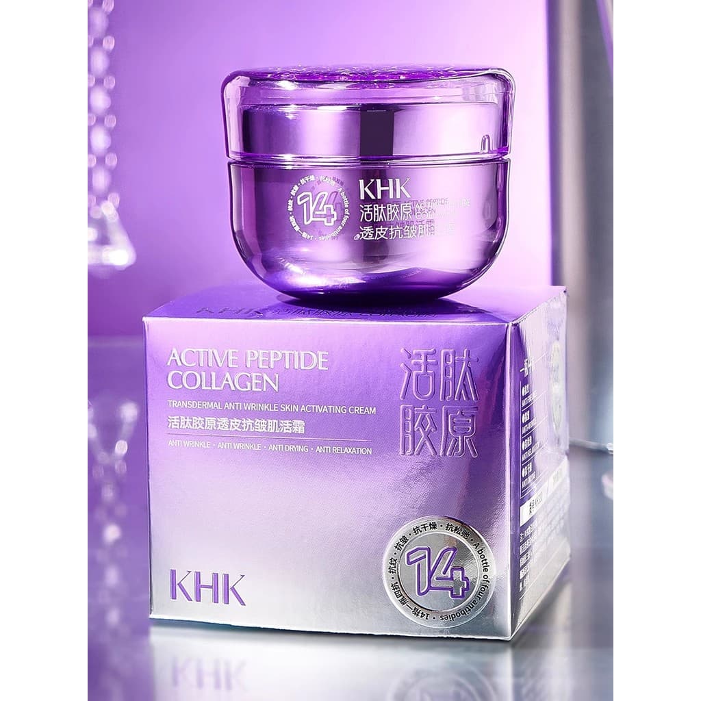 KHK Peptídeo Ativador Colágeno Pele Transparente Anti-Rugas Creme Revitalizante de Pele Suave Hidratante Pele Luxo Hidra