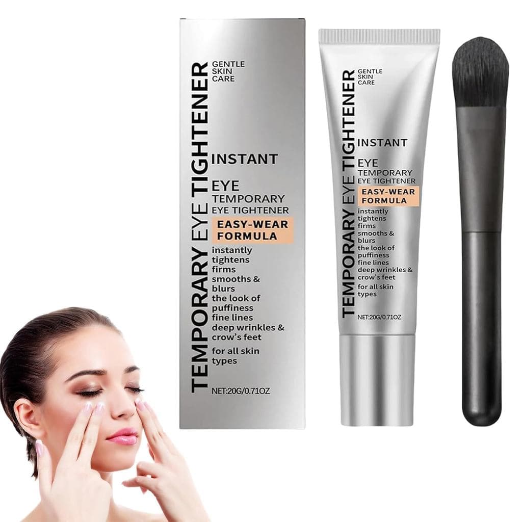 Perfection Eye Tightener com Pincel, Primer Firmador Instantâneo com Ácido Hialurônico e Vitamina E, Fórmula Natural par