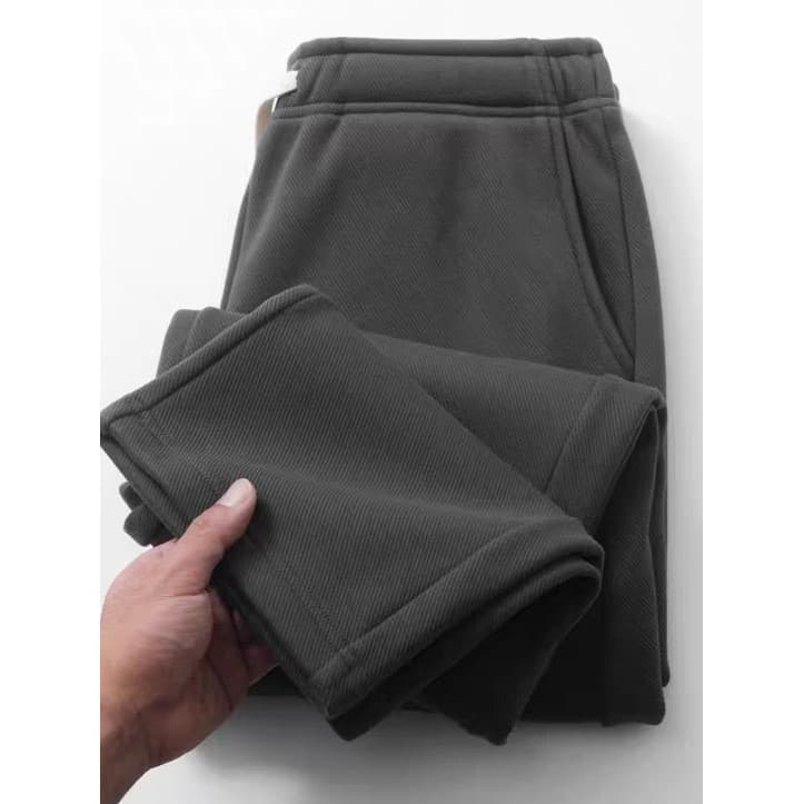 400g americano pesado velo calças retas Casual perna larga Sweatpants forro de lã engrossado calças esportivas feminino
