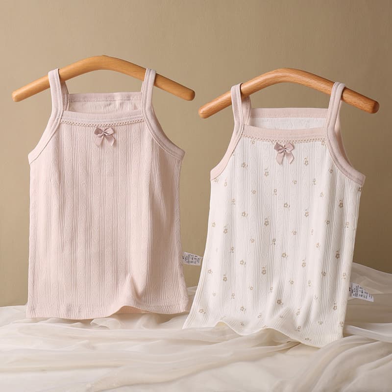 ((2 peças) verão estilo fino meninas estilingue malha de algodão puro respirável bebê menina estilingue camisa de fundo
