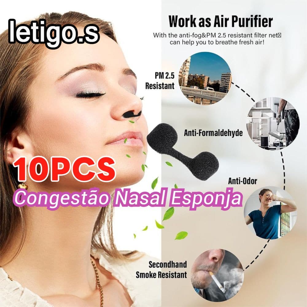 [LETIGO] Filtros De Pó De Nariz , Tampão De Esponja Exterior À Prova De Poeira , Descartáveis Invisíveis