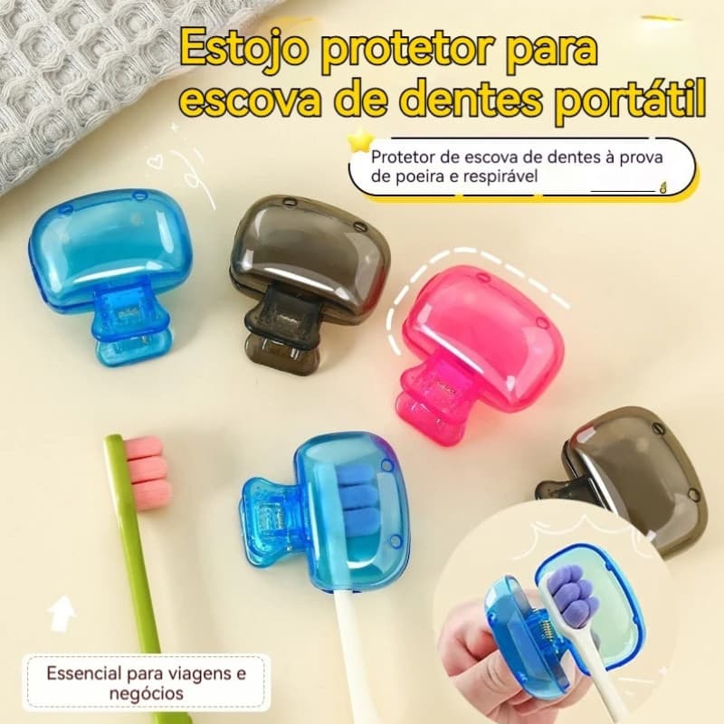 Porta Escova de Dentes Protetor Higiênico Portátil Estojo Para Viagem