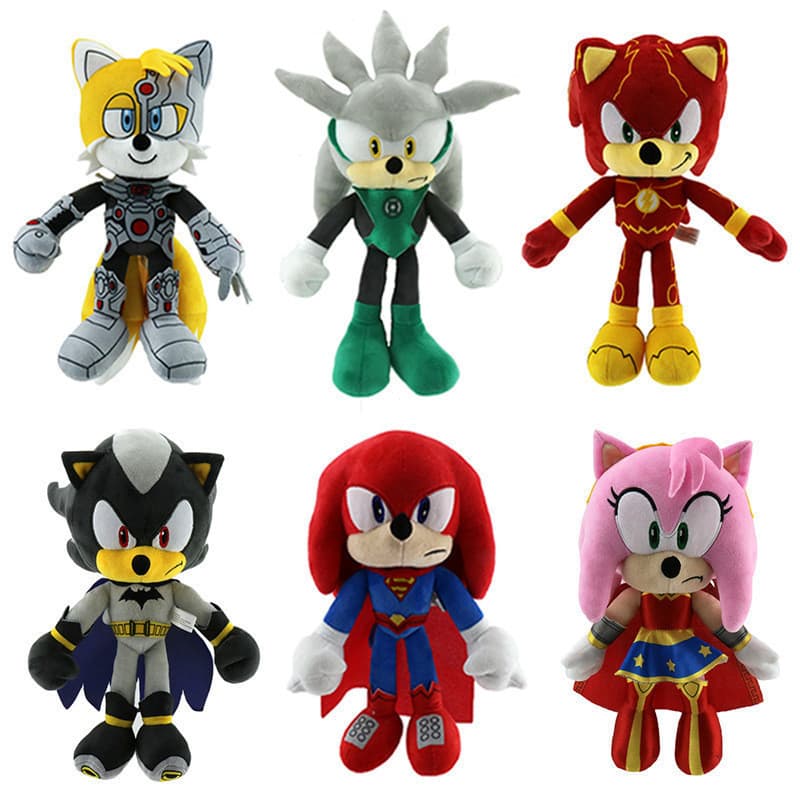 Brinquedos de Pelúcia Sonic Sonic The Hedgehog Tals Brinquedos Periféricos Prateados Knuckles Tail Bonecos de Pelúcia Ma