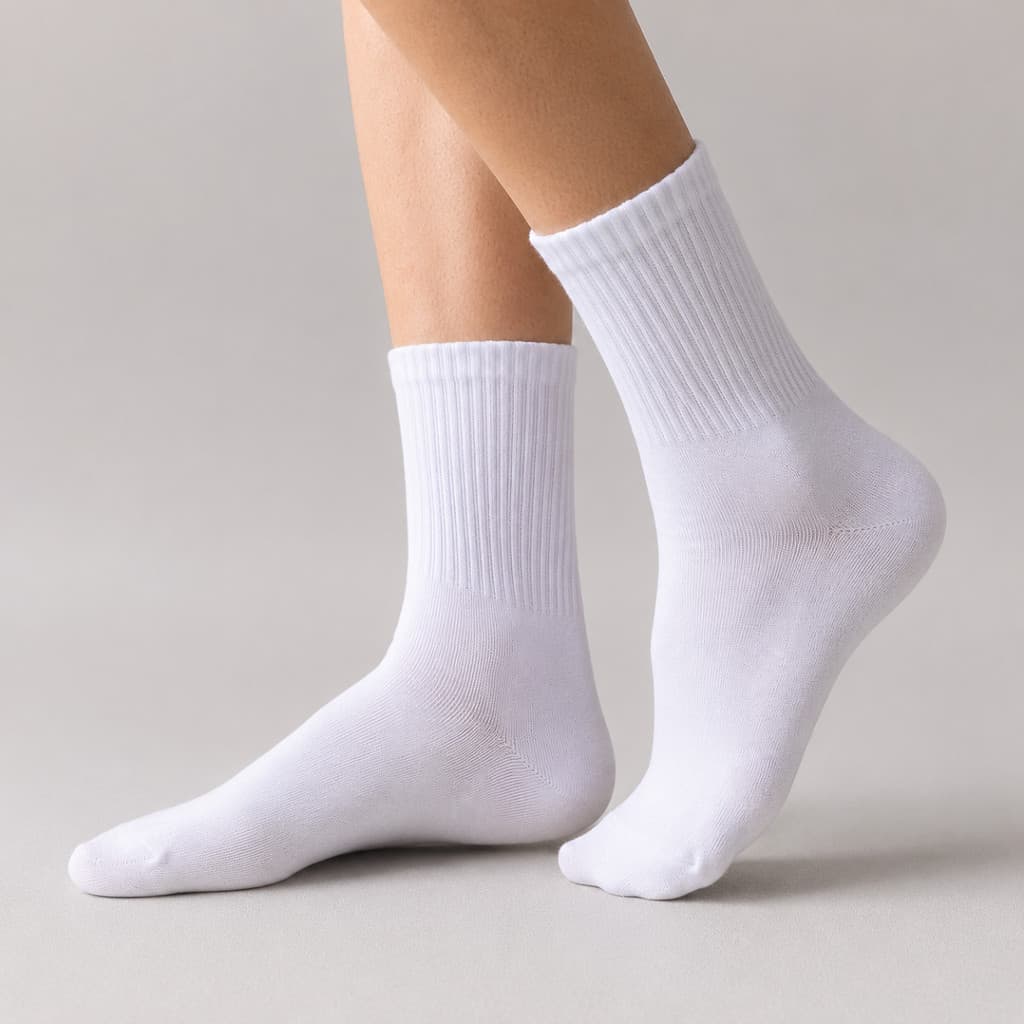 Kit12 ou Kit6 Pares de Meias Casuais Masculinas Comprimento Meio de Pernasigns de Cor Sólida, Adequadas para Mulheres
