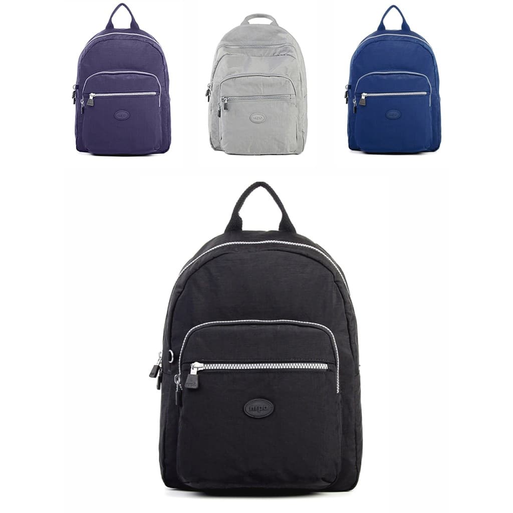 Mochila Laptop Feminina Trabalho Nylon Impermeável Leve Compacta Passeio Escolar