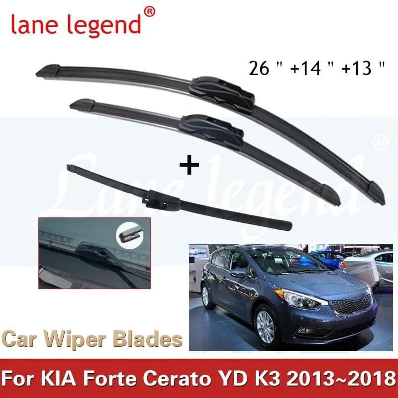 Para KIA Forte Cerato YD K3 2013 ~ 2018 Conjunto Dianteiro Traseiro Kit Lâminas De Limpador Escovas Coupe Hatchback Limp