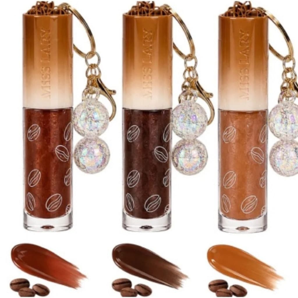 Lip Gloss Café com Chaveirinho - Miss Lary