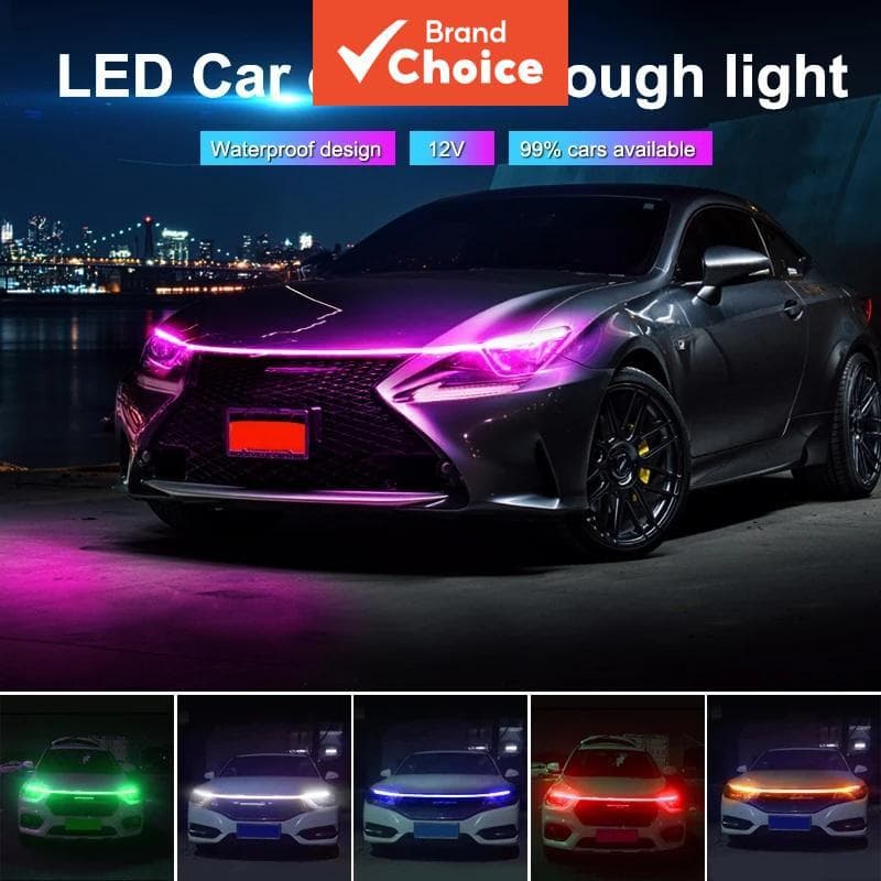 KEVANLY 12V À Prova D'água Flexível LED Luz De Tira Capô De Carro Sobrancelha Lâmpada De Decoração Externa