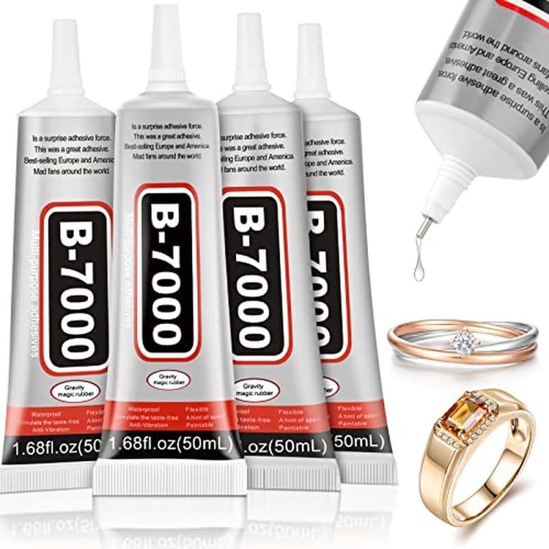 3 peças 110ML B-7000 cola transparente para strass, cola artesanal de adesão DIY B7000 cola multiuso Super adesiva Indus