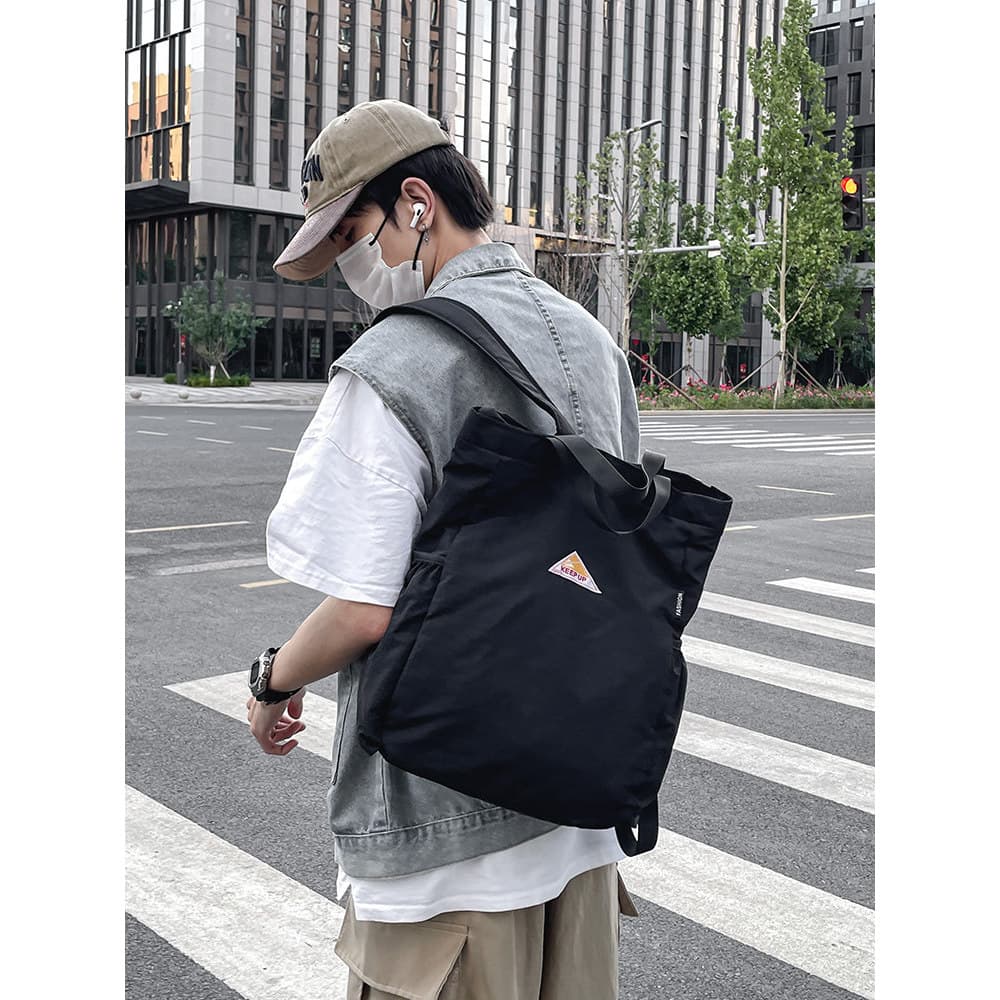 Escola de acampamento diário mochila caseira ao ar livre na moda moda bolsa de rua masculina grande capacidade resistent
