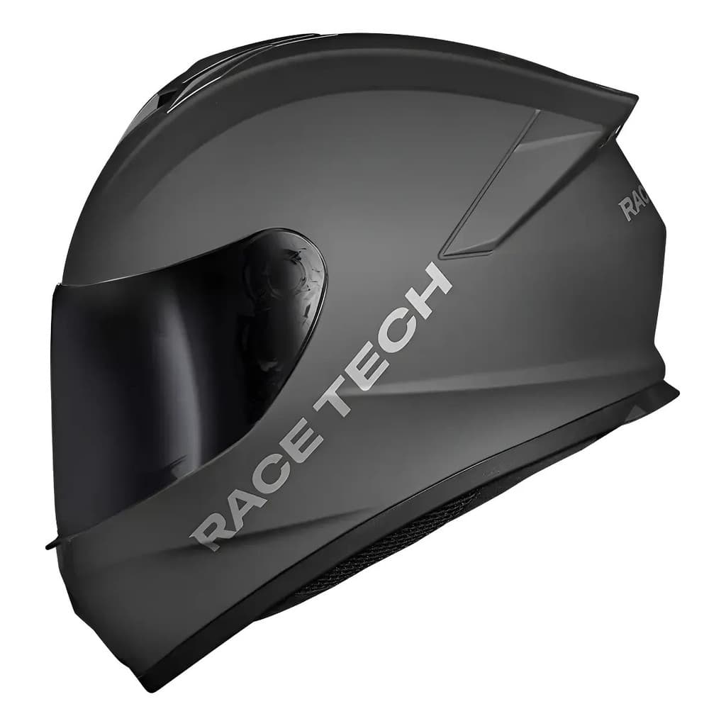 Capacete Race Tech Hit Monocolor Matte Titanium Cinza Fosco