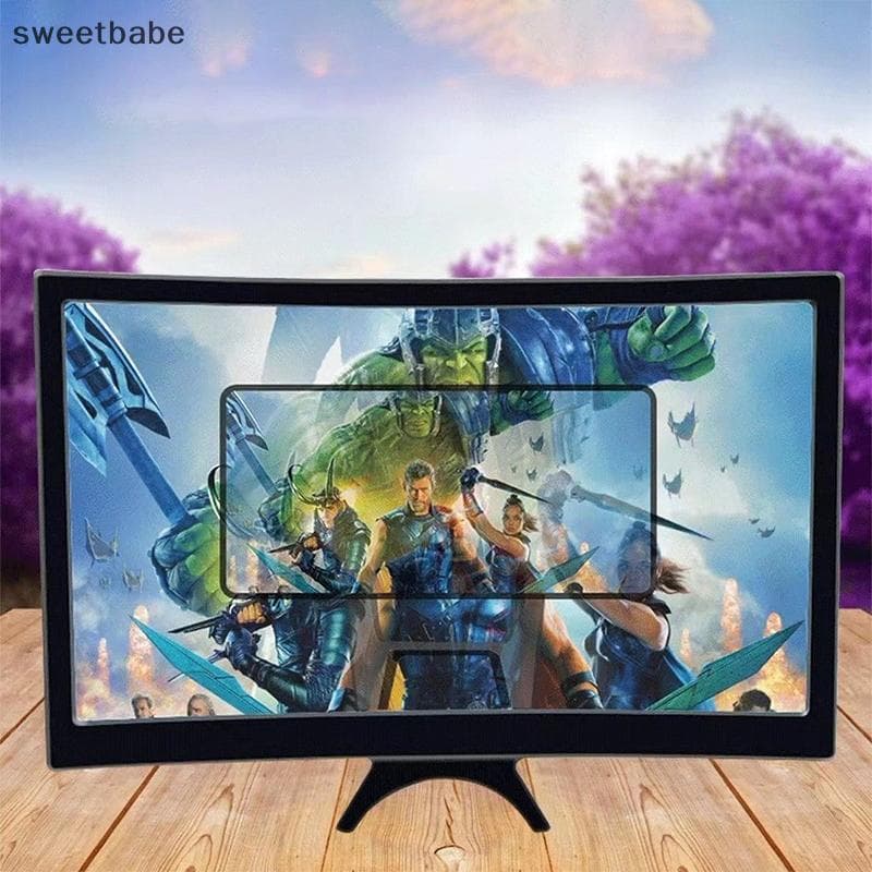 Amplificador 3D HD De Tela Grande De 12 Polegadas Curva Lupa De Celular Smartphone De Vídeo Stand Holder